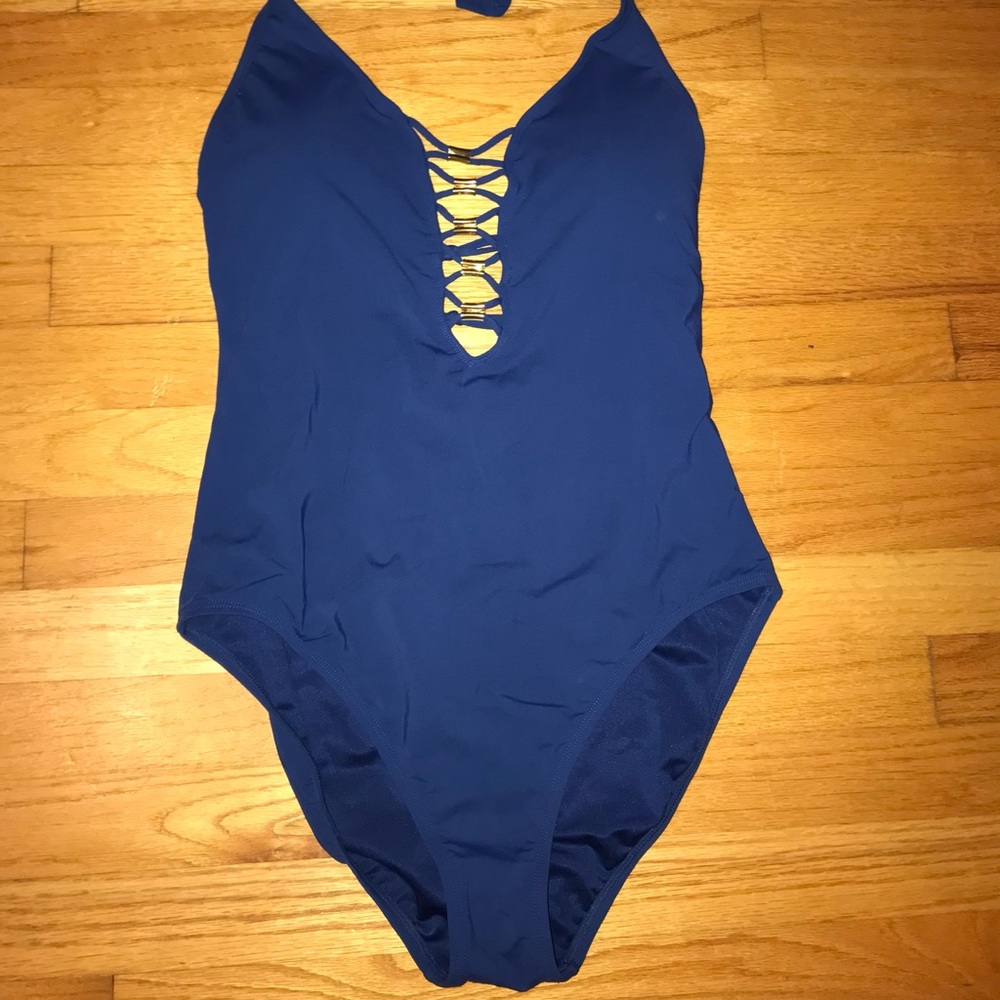 Size 12 Bleu Rod Beattie Halter Bathing Suit